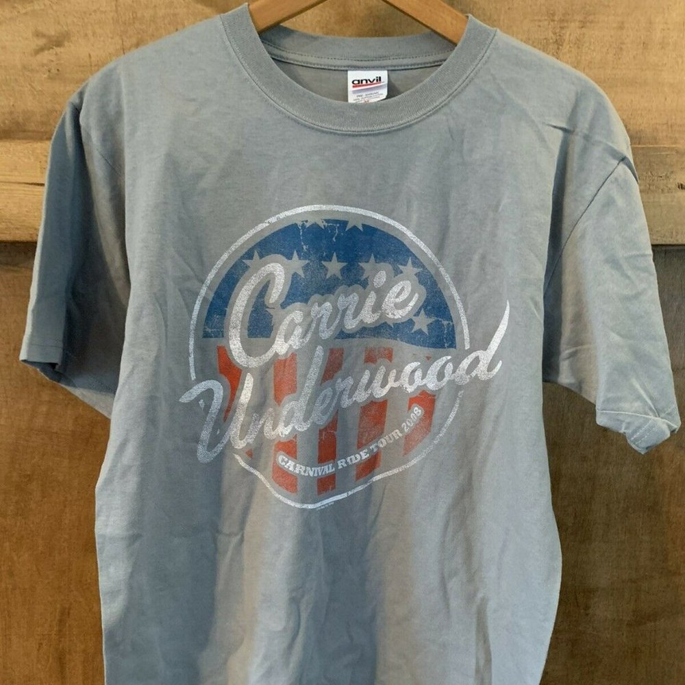NWOT Classic 2008 Carrie Underwood T Shirt Graphic Carnival Ride Tour 2008 Med